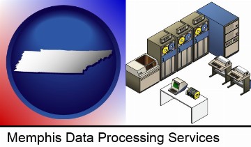 a 20th century mainframe computer used for data processing in Memphis, TN